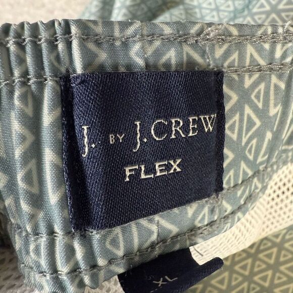 J by J Crew Flex Men's Size XL Grey Printed Swim Trunks Board Shorts Lined - Picture 5 of 8